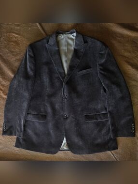 Men's Apt. 9 Black Corduroy Jacket Size 48R